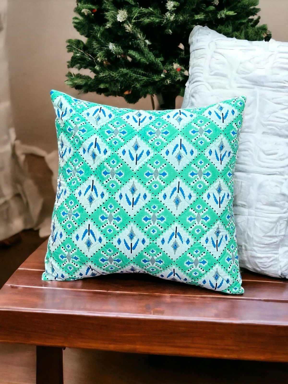 Jaipuri Screen Printed Quilted Cushion Cover set