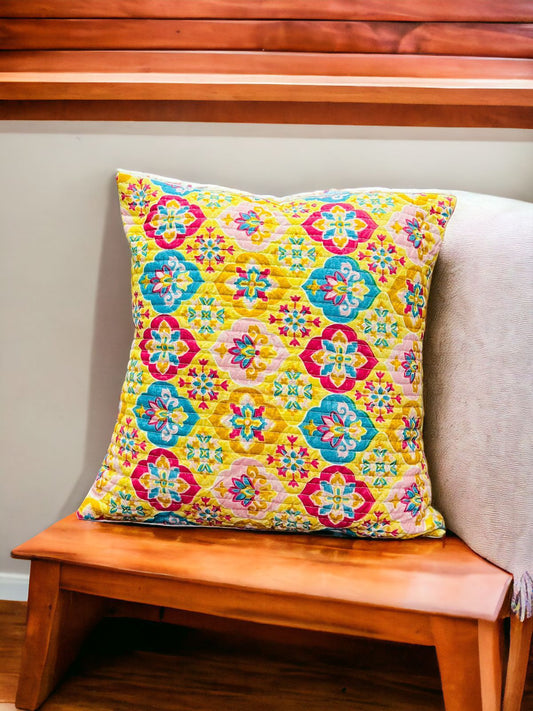 Jaipuri Screen Printed Quilted Cushion Cover set