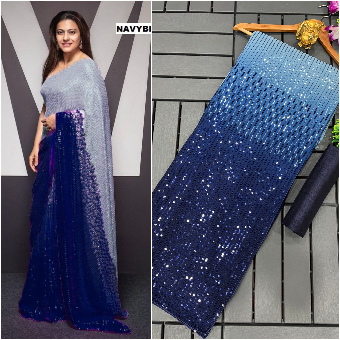 Kajol Devgan Blockbuster Sequins Saree