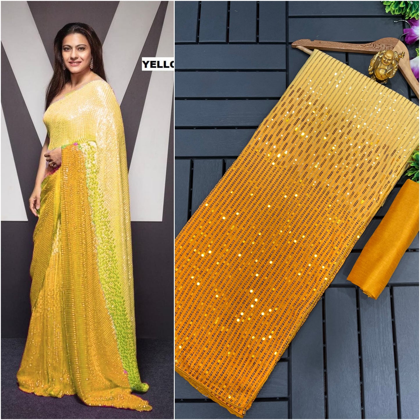 Kajol Devgan Blockbuster Sequins Saree