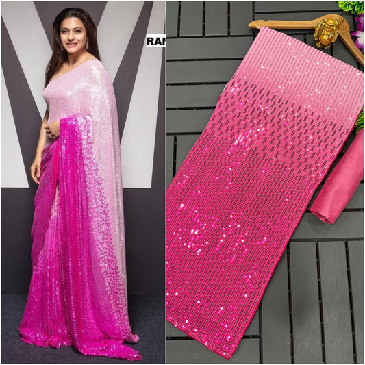 Kajol Devgan Blockbuster Sequins Saree