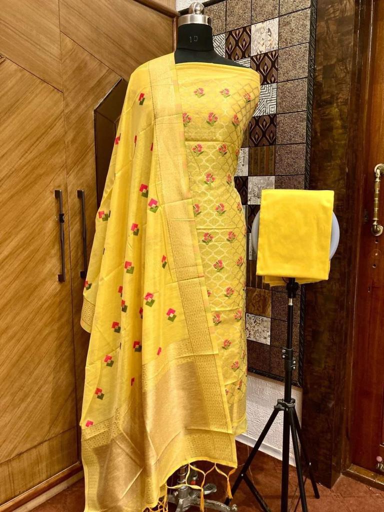 Exclusive Banarasi Unstitched Salwar Kameez with Dupatta