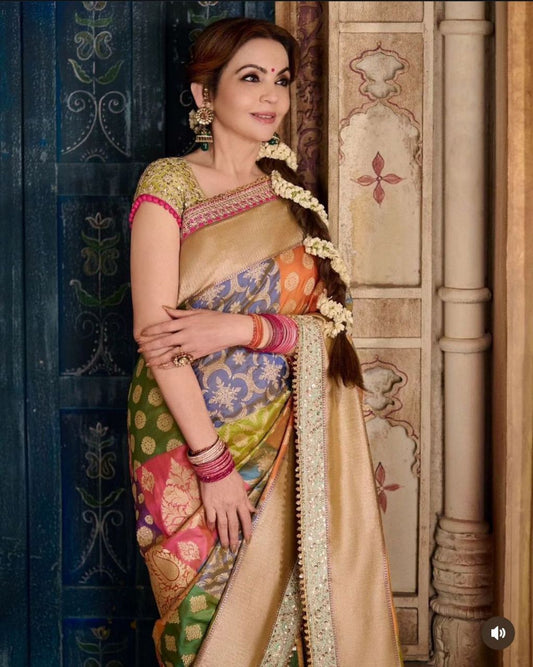 Nita Ambani Inspired Premium Heavy Silk Saree