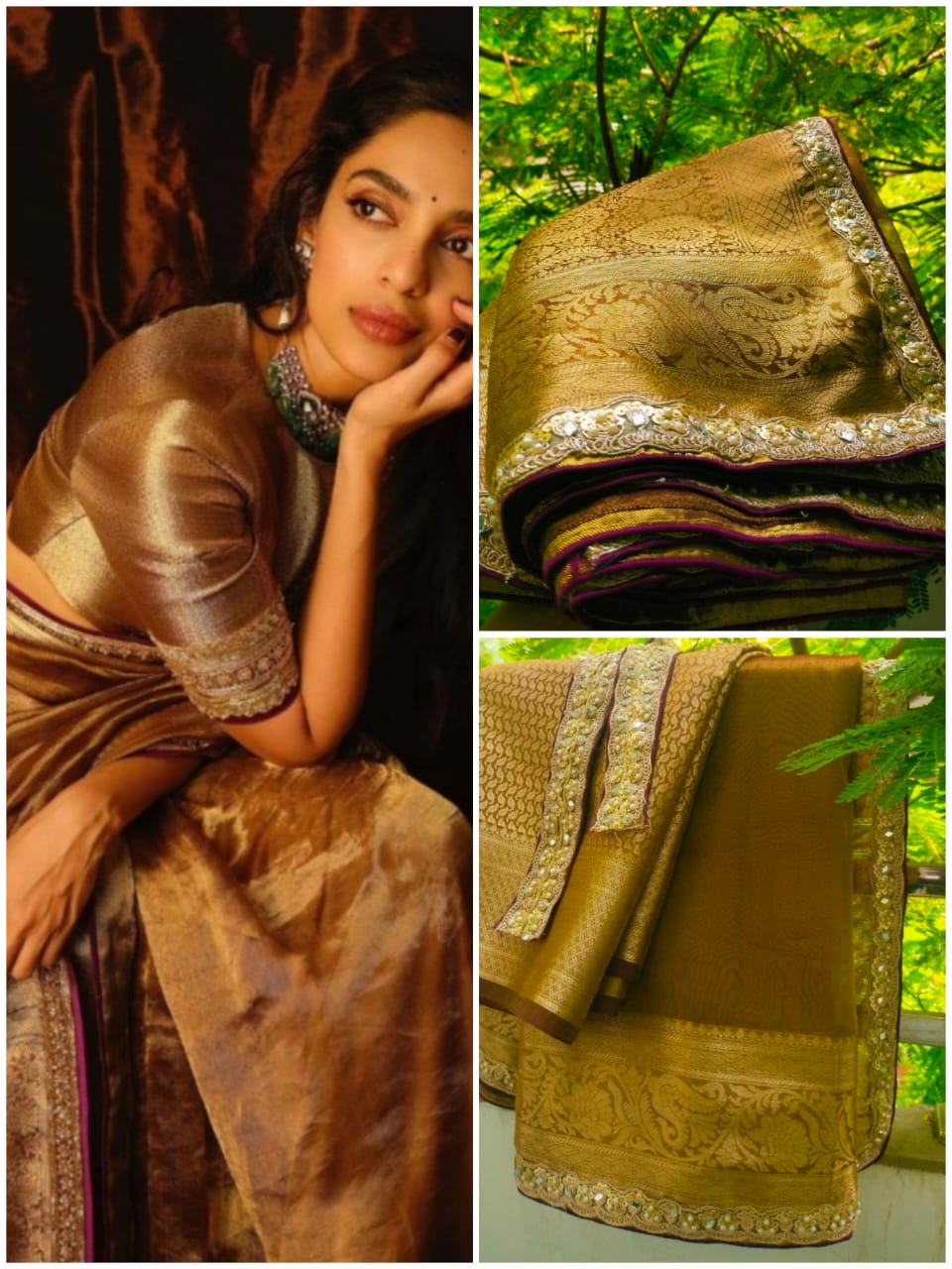 Celebrity Inspired Stunning Tissue Saree