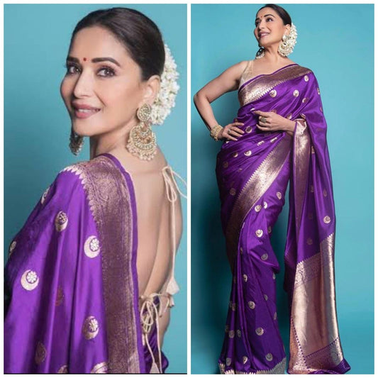 Madhuri Dixit Inspired Premium Banarasi Silk Saree