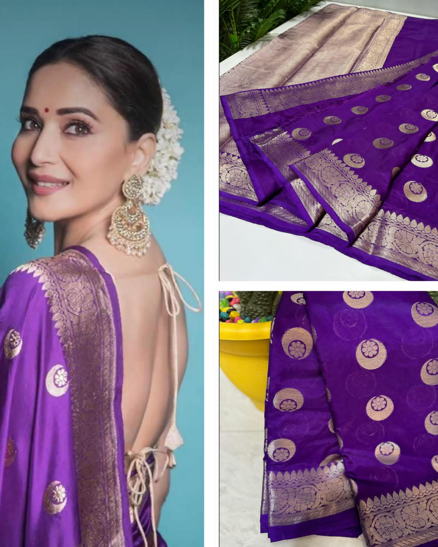 Madhuri Dixit Inspired Premium Banarasi Silk Saree