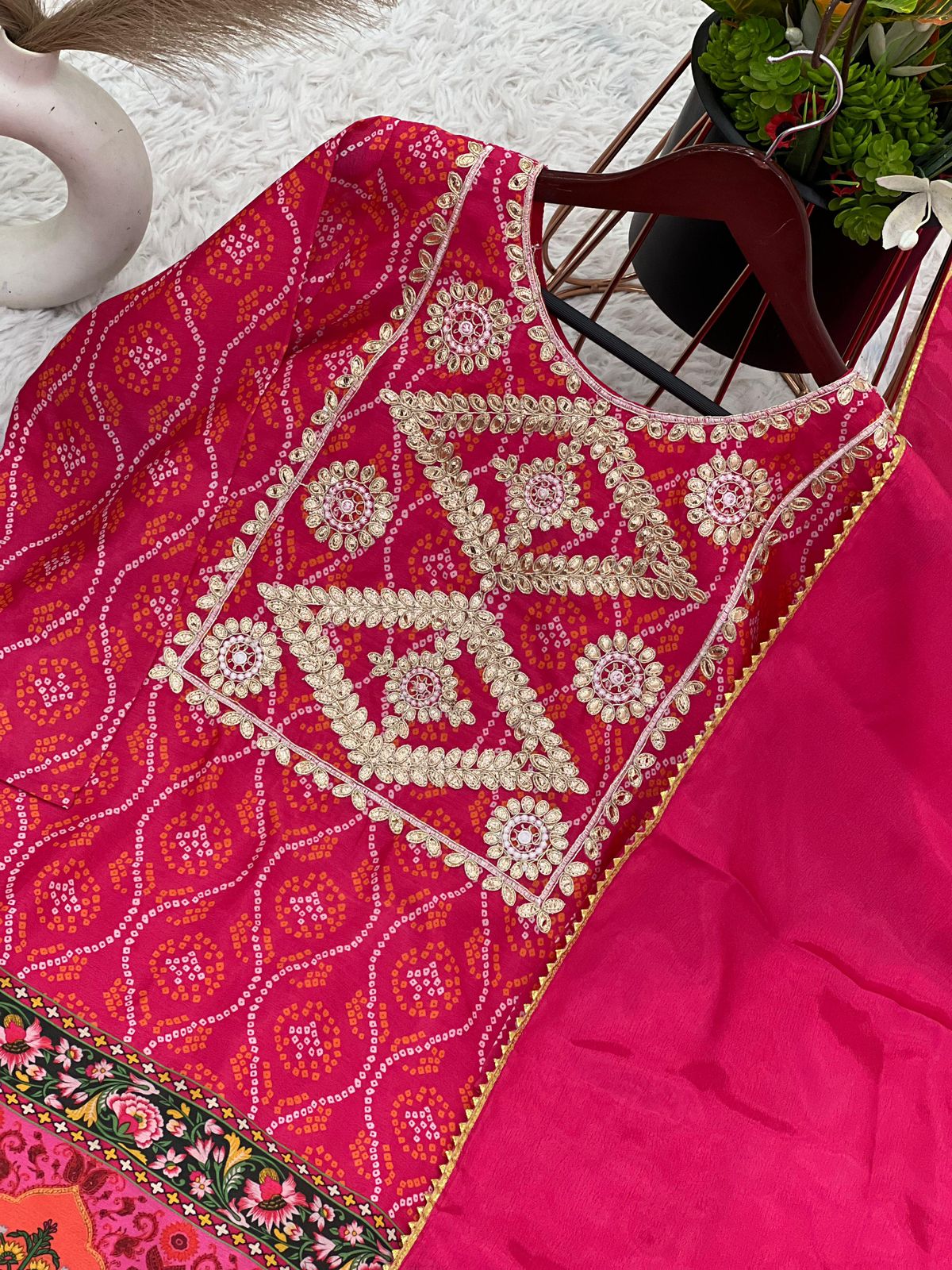 3-Piece Fancy Kurta with a Sharara and Dupatta Set