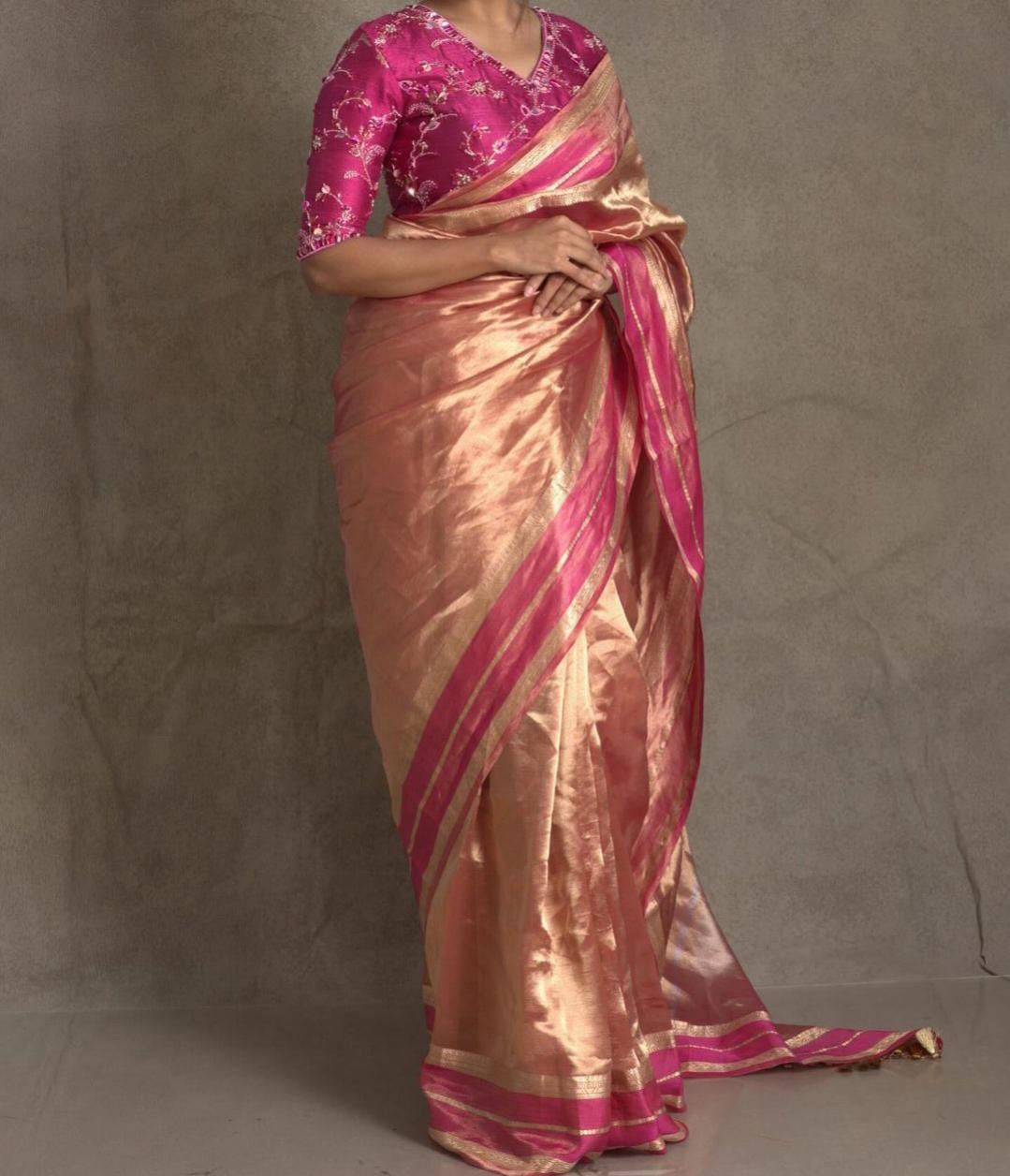 Banarasi Soft Glass Tissue Silk Saree