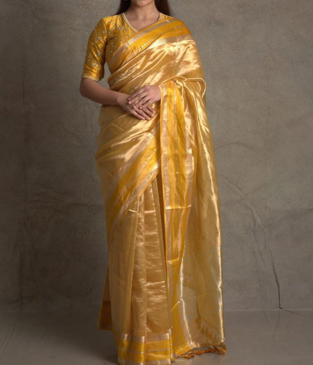 Banarasi Soft Glass Tissue Silk Saree