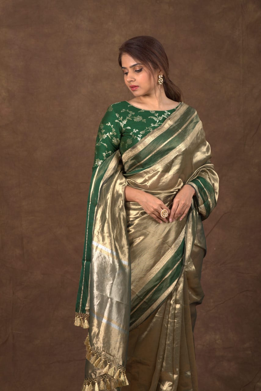 Banarasi Soft Glass Tissue Silk Saree