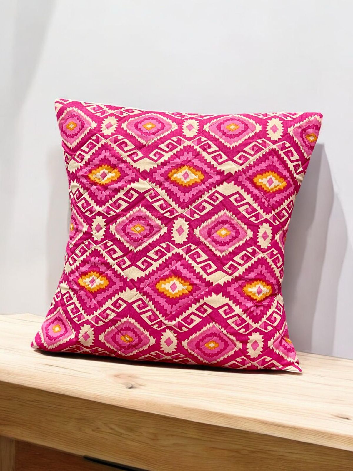 Jaipuri Screen Printed Quilted Cushion Cover set