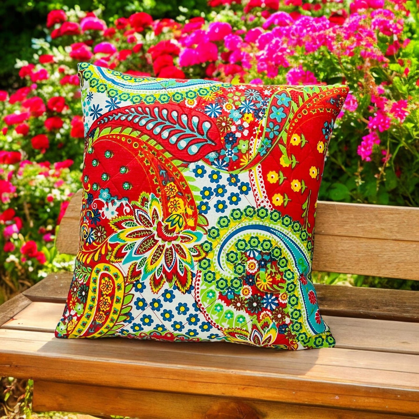 Jaipuri Screen Printed Quilted Cushion Cover set