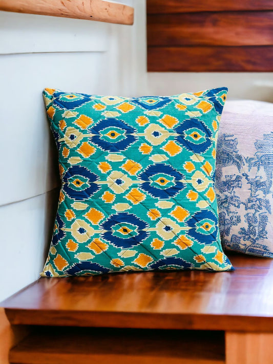 Jaipuri Screen Printed Quilted Cushion Cover set