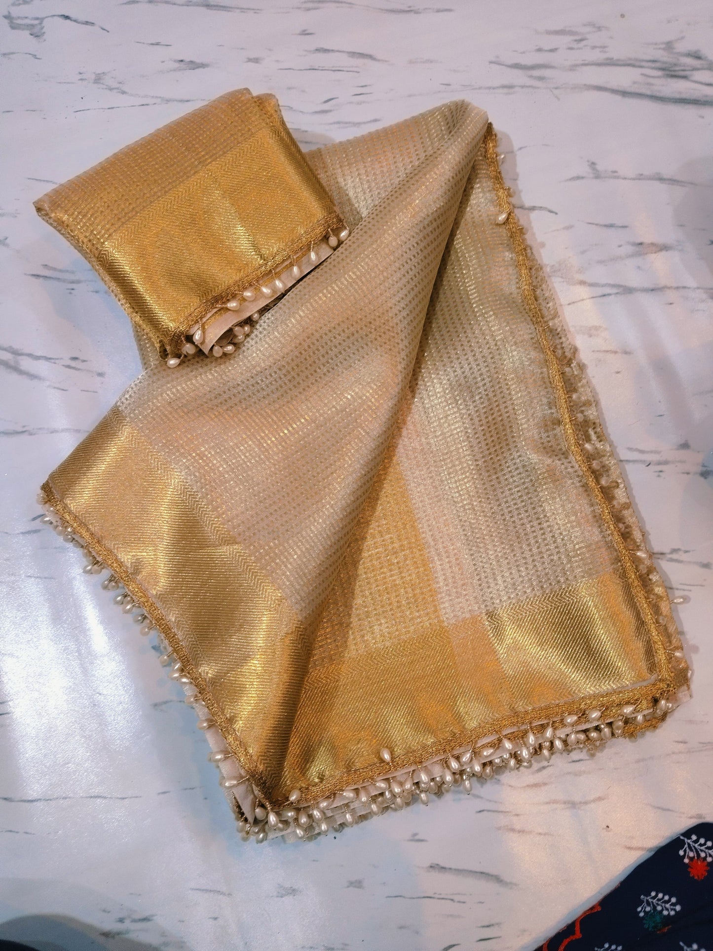 Nayanthara-Inspired Banarasi Tissue Silk Saree