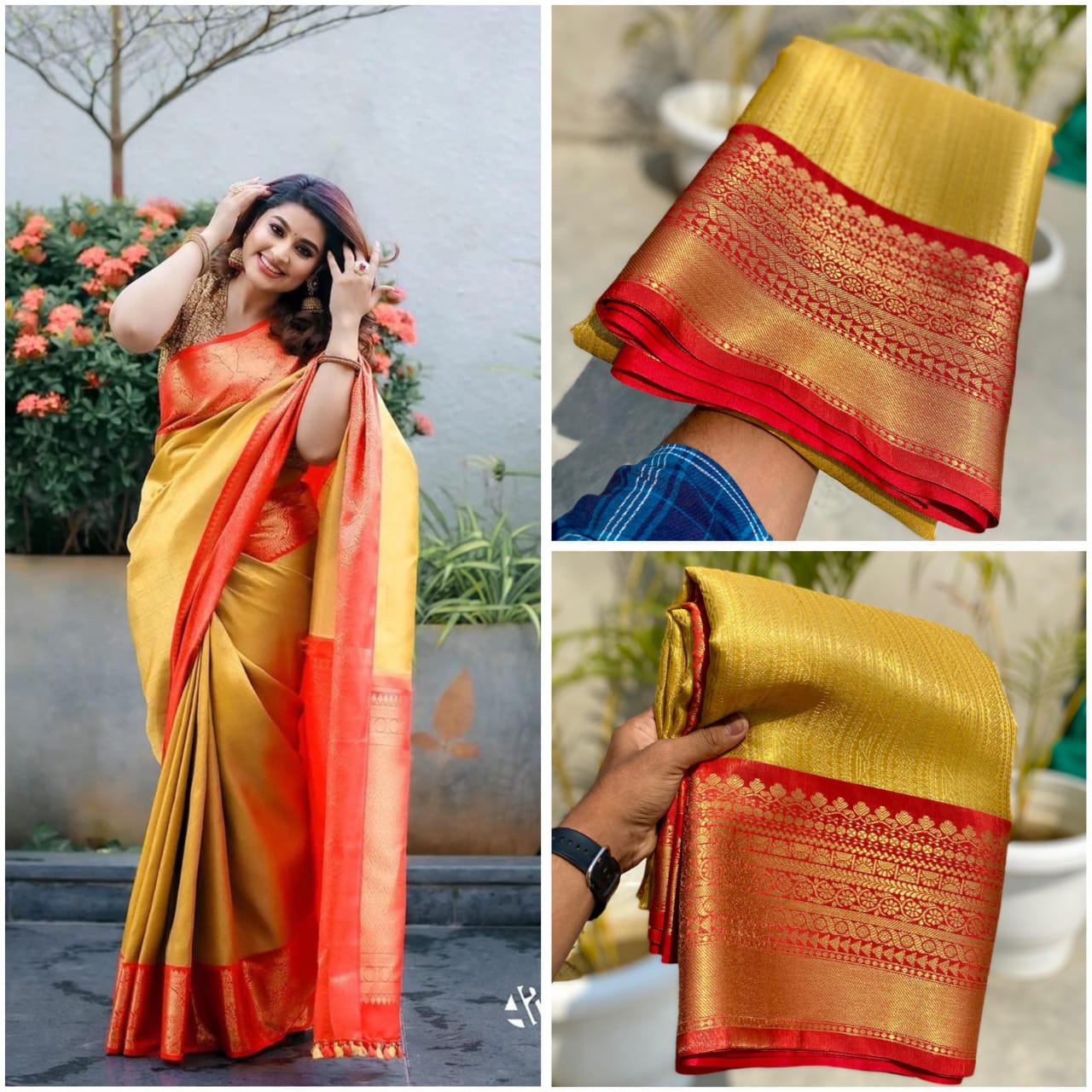 Yellow Color Luxurious Banarasi Soft Tissue Silk Saree