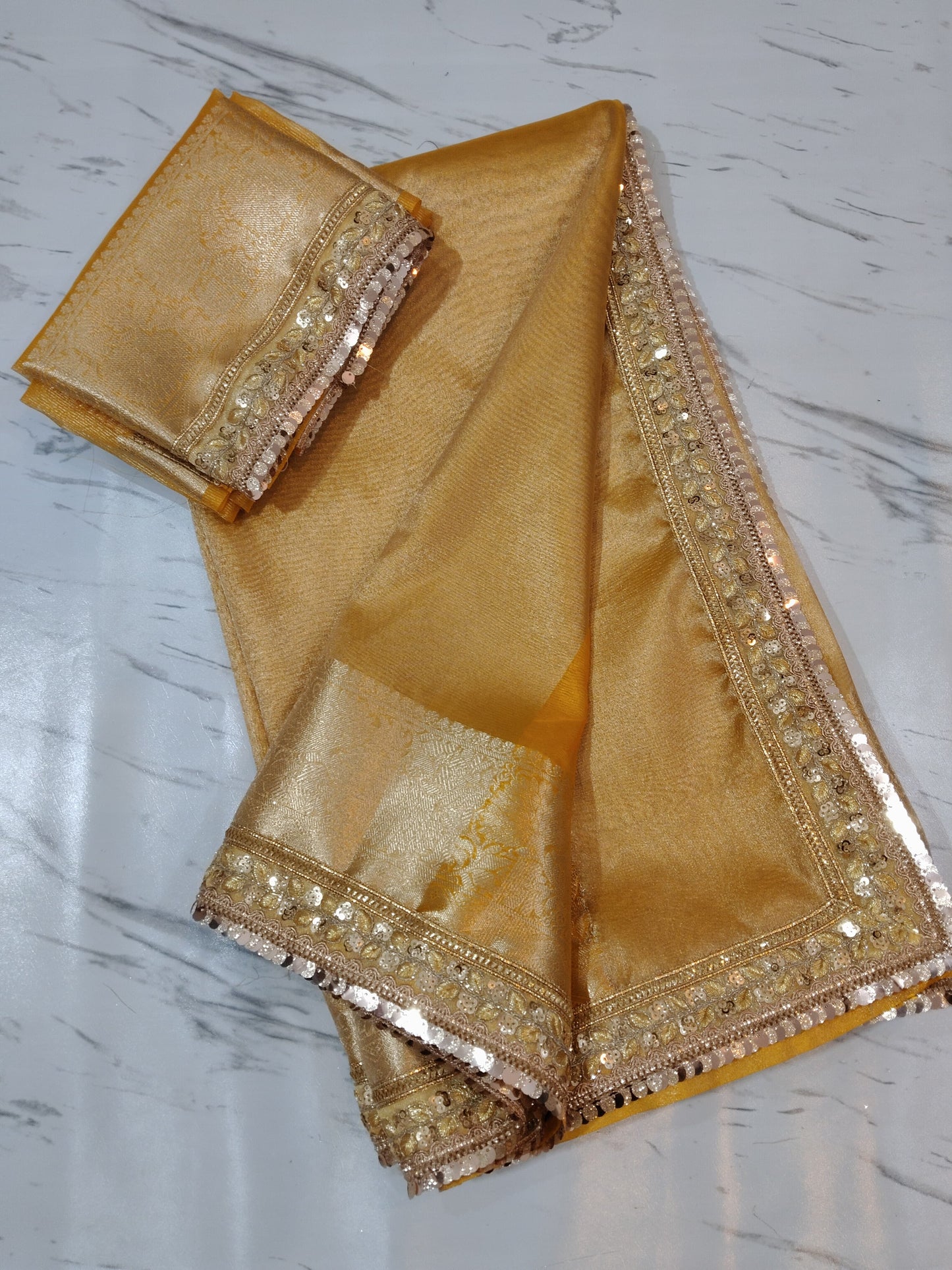 Jahnavi Kapoor Inspired Banarasi Soft Glass Tissue Silk Saree