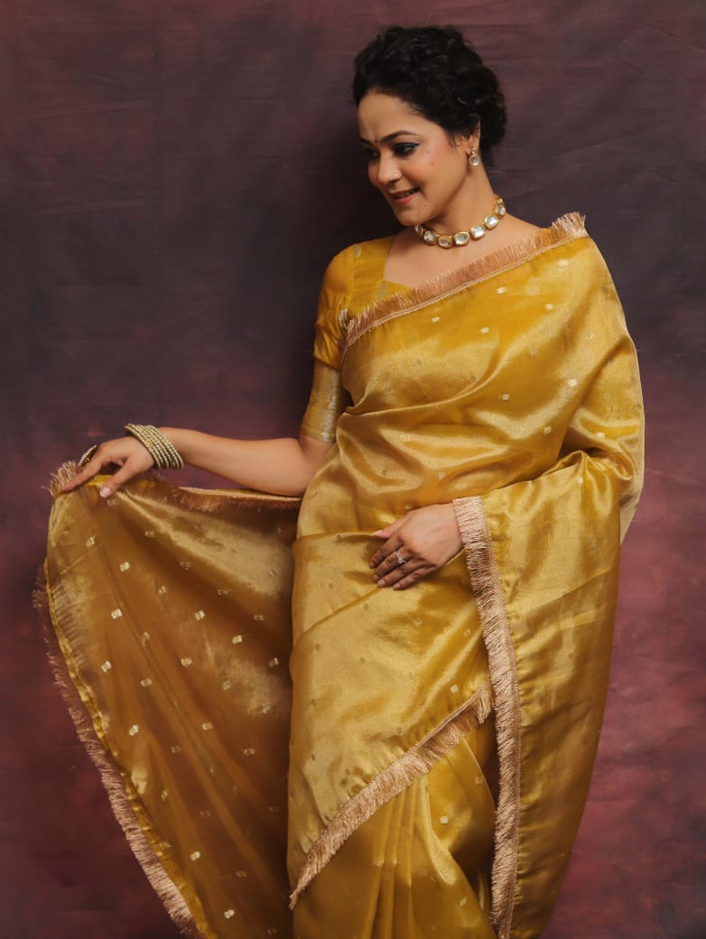 Premium Banarasi Soft Chunri Tissue Silk Saree