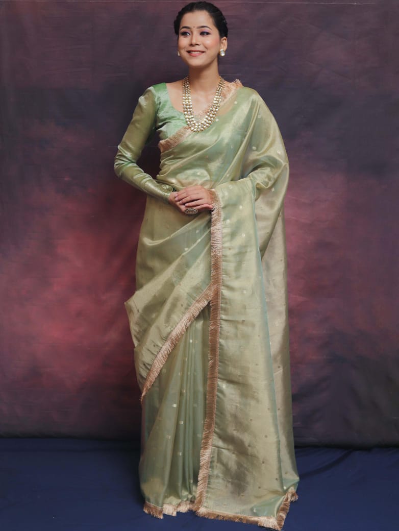 Premium Banarasi Soft Chunri Tissue Silk Saree