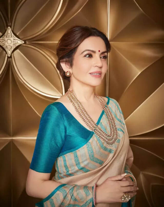 Nita Ambani Inspired Soft Banarasi Tissue Silk Saree