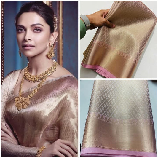 Deepika Padukone Inspired Banarasi Soft Tissue Silk Saree