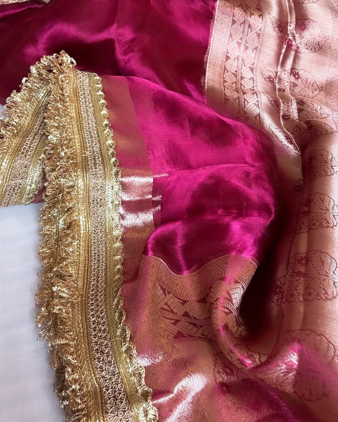 Banarasi Soft Maharani Glass Tissue Silk Saree