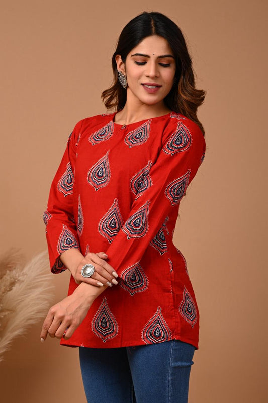 Pure Hand Block Printed Cotton Top