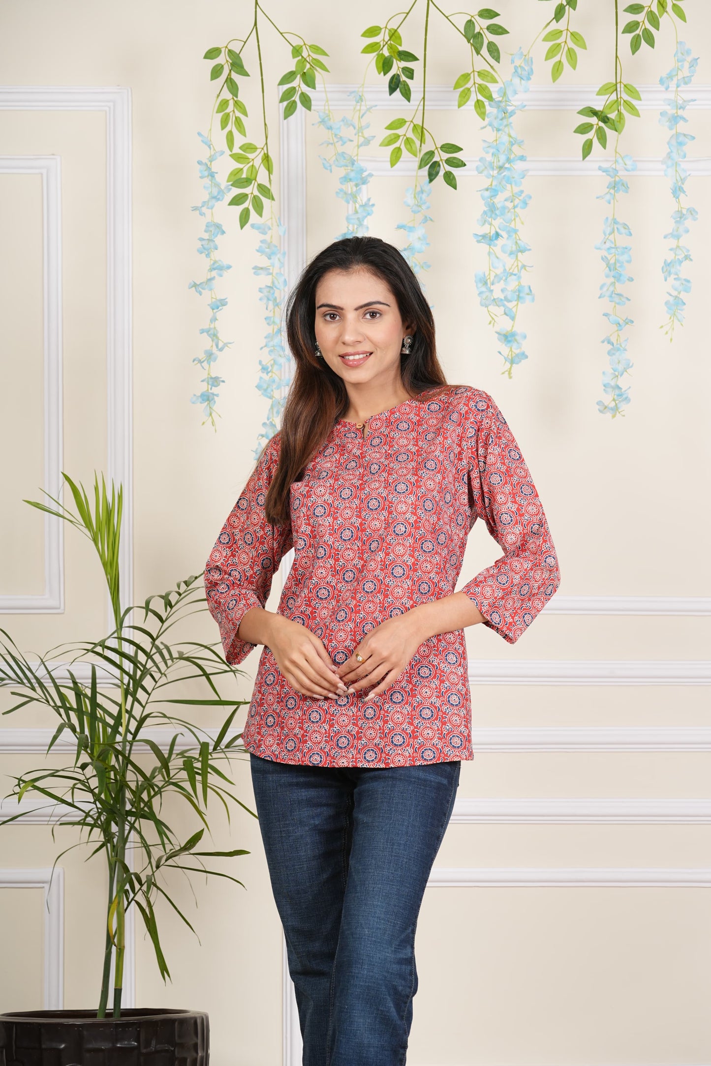 Pure Hand Block Printed Cotton Top