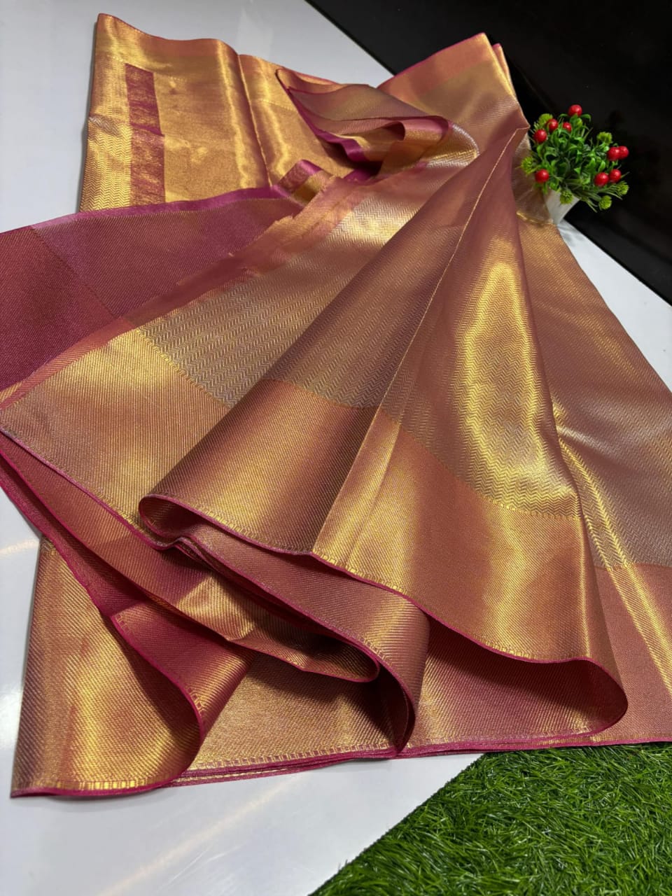 Celebrity Inspired Luxurious Banarasi Soft Tissue Silk Saree