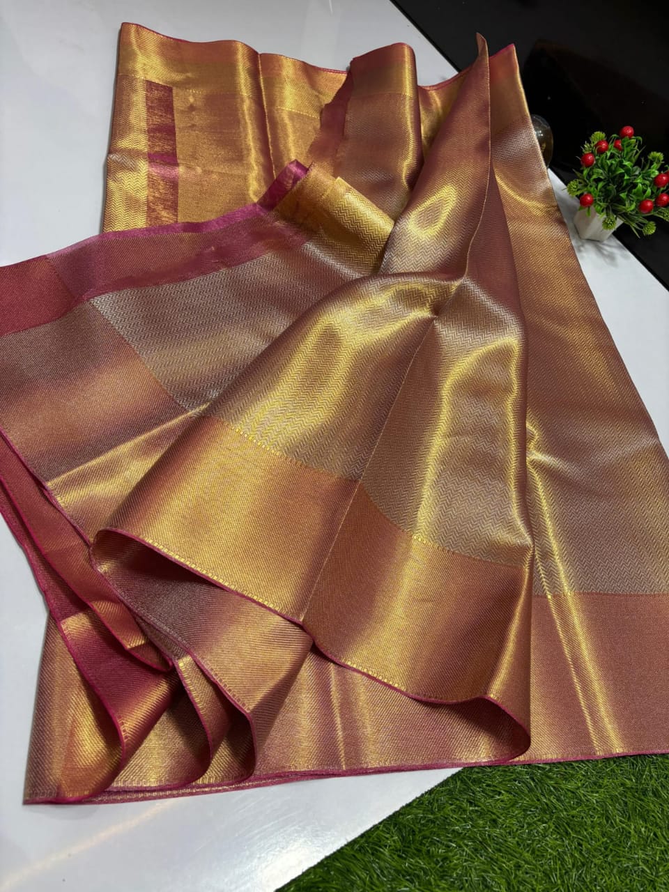 Celebrity Inspired Luxurious Banarasi Soft Tissue Silk Saree