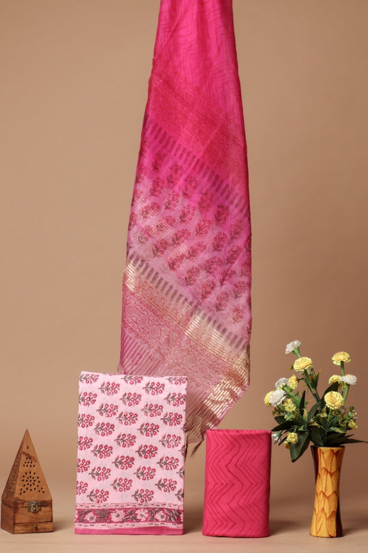 Special Organza Silk Dupatta Cotton Suit