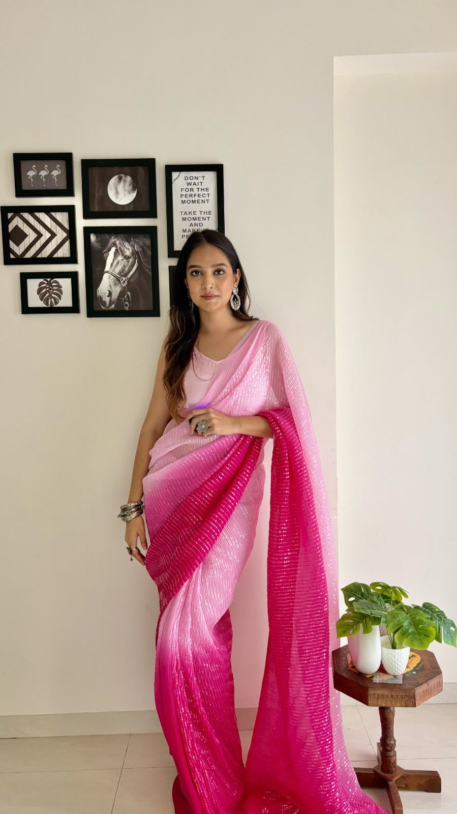 Celebrity Inspired Sequence Saree