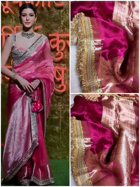 Banarasi Soft Maharani Glass Tissue Silk Saree